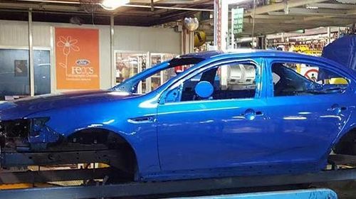 Ford raffles off final locally made cars to workers as Melbourne production line shuts down