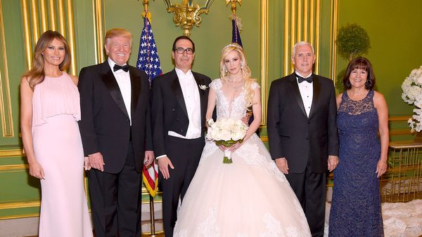 The Trumps attend the wedding of Steven Mnuchin
