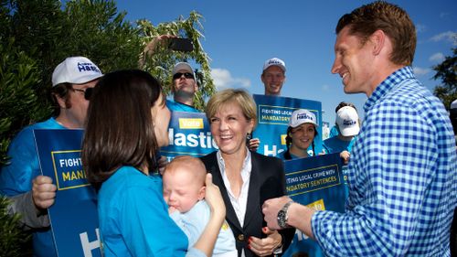 Foreign Minister Julie Bishop joined Mr Hastie today to secure some last minute votes.