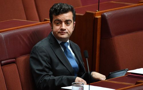 Former senator Sam Dastyari has revealed a conversation he had with Mr Hawke's wife Blanche d'Alpuget. (AAP)