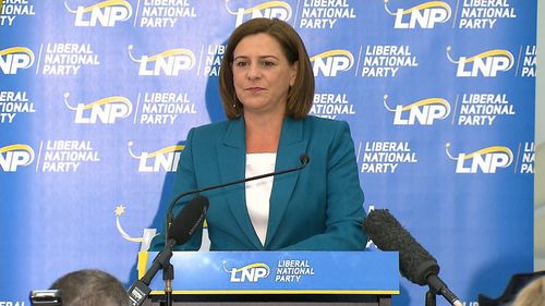 QLD LNP Deb Frecklington concedes defeat.  