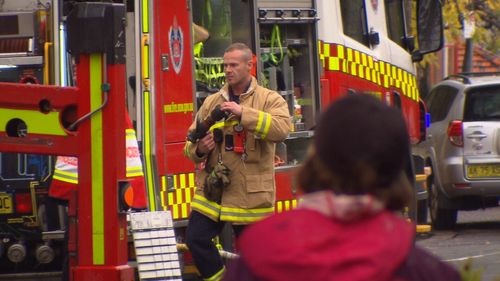 Fire crews at the scene of the blaze. (9NEWS)