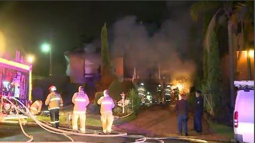 Neighbours said it took over an hour for the blaze to be controlled. Image: 9News