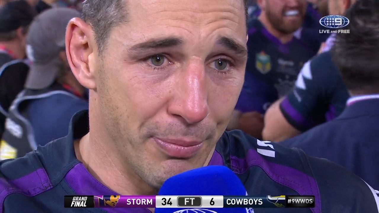 Slater emotional after NRL GF win