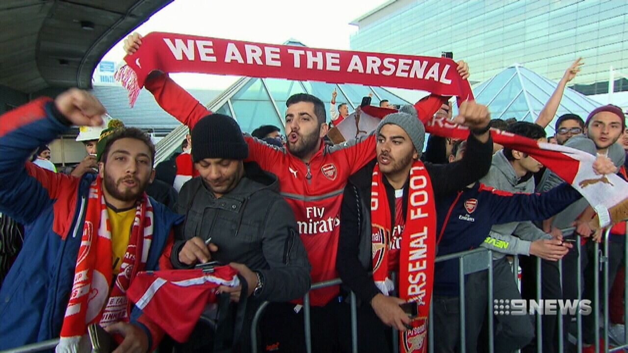 Arsenal arrive down under