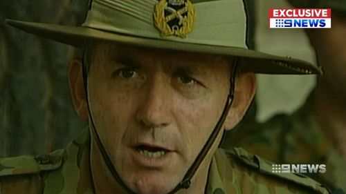 Then-Major General Peter Cosgrove, the Australian head of the International Forces.