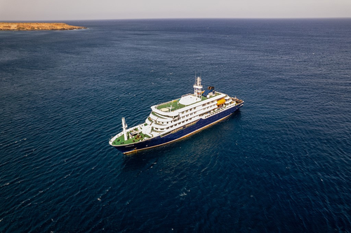 The MV Honidus, which is reportedly suffering from an outbreak of the deadly hantavirus. Three people have died, and another is in intensive care in South Africa.