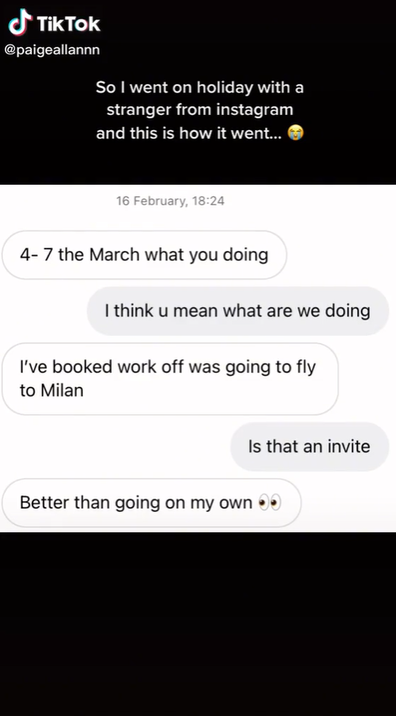 Woman goes to Milan with man she's never met - ridiculed by TikTok.