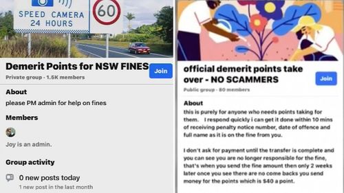 Facebook pages have popped up where you can reportedly buy and sell demerit points.