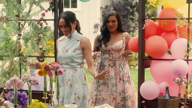 Mindy Kaling and Meghan Markle in the Netflix series With Love, Meghan