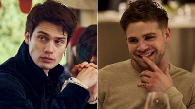 Nicholas Galitzine starred in 'Mary & George' and Leo Woodall starred in 'The White Lotus.' 	**This image is for use with this specific article only** 