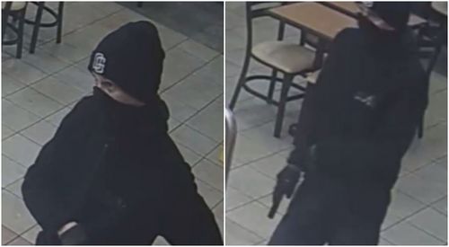 Police hunt a man for a string of armed robberies.