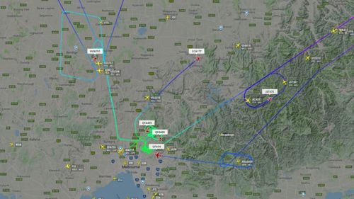 Inbound flights were forced to circle the airport.