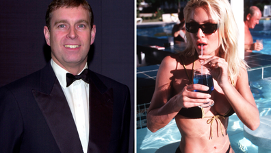 Prince Andrew and Caprice Bourret both pictured in 2000, the year they reportedly dated.