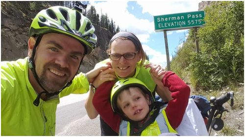 Australian parents cycling 5000km across America with autistic son 