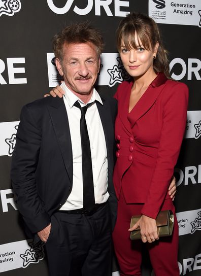 Sean Penn and Leila George attend CORE Gala: A Gala Dinner to Benefit CORE and 10 Years of Life-Saving Work Across Haiti & Around the World at Wiltern Theatre on January 15, 2020 in Los Angeles, California. 