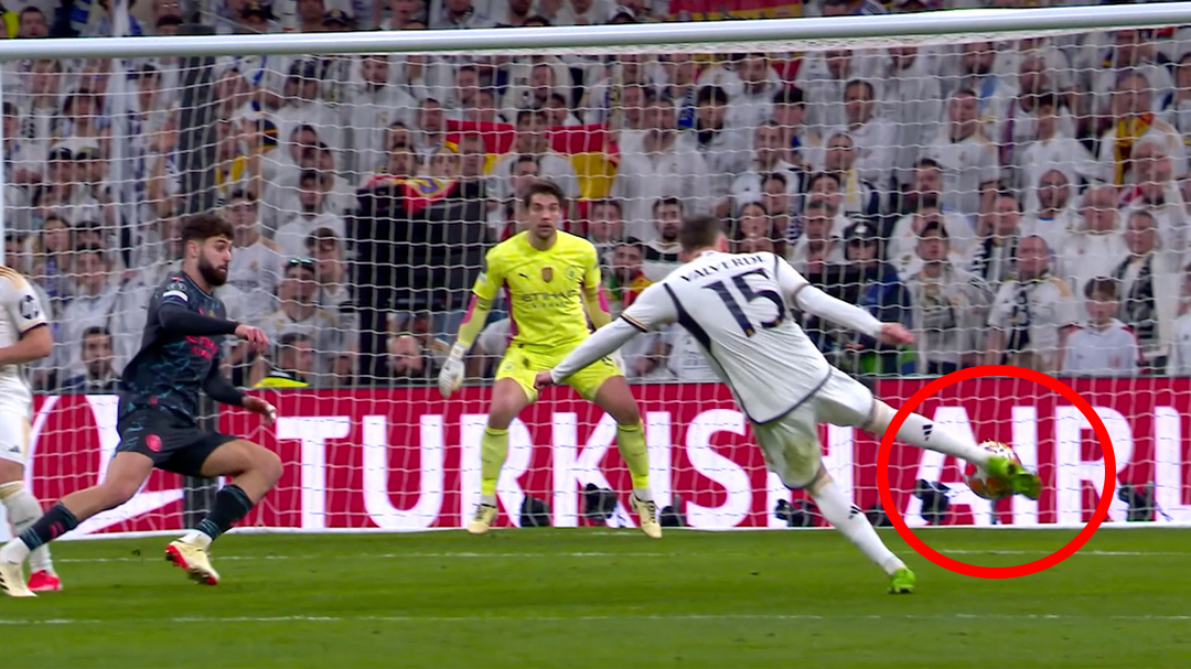 Federico Valverde scores for Real Madrid.