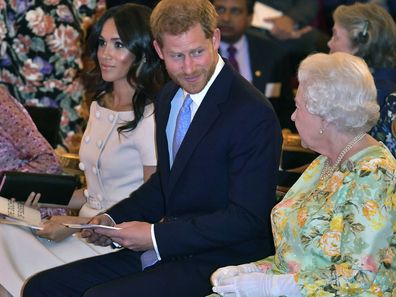 Meghan Markle, Prince Harry and Queen Elizabeth