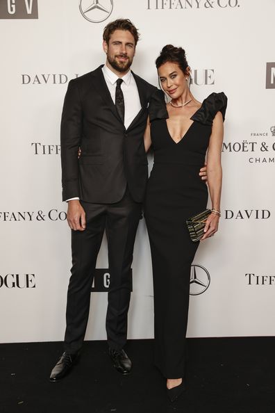 MELBOURNE, AUSTRALIA - DECEMBER 10: Shaun Hampson & Megan Gale attends the 2022 NGV Gala at the National Gallery of Victoria on December 10, 2022 in Melbourne, Australia. (Photo by Sam Tabone/Getty Images for NGV)