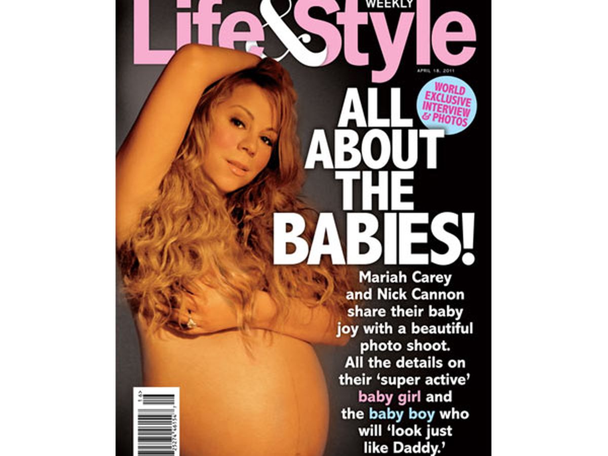 Pregnant Mariah Carey poses nude for magazine cover - 9Celebrity