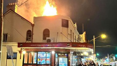 Fire at a Turkish restaurant in Sydney's Inner West has forced 10 diners to evacuate. 