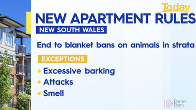 NSW apartment rules for pets.