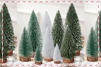 9PR: Hommtina Mini Christmas Trees, Green and Silver