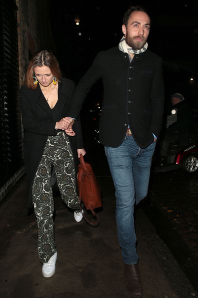 James Middleton and Alizee Thevenet at Princess Beatrice and Edoardo Mapelli Mozzi engagement party at Chiltern Firehouse London 