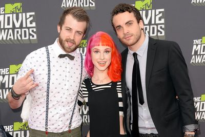 Rock group Paramore on the red carpet.
