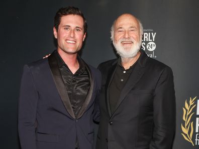 HOLLYWOOD, CALIFORNIA - MAY 03: Jake Reiner (L) and Rob Reiner (R) attend the 24th Annual Beverly Hills Film Festival - day three at TCL Chinese Theatre on May 03, 2024 in Hollywood, California. (Photo by Paul Archuleta/Getty Images)