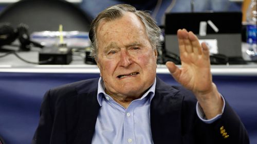 A spokesman for former President George H.W. Bush says the 93-year-old has been hospitalised in Maine for low blood pressure and fatigue. Picture: AP