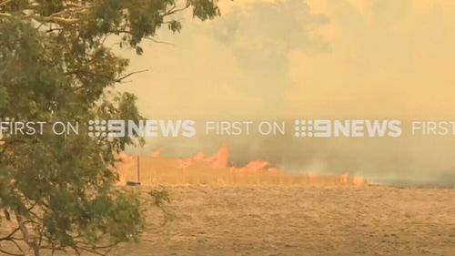 The fire front at Dunedoo. (9NEWS)