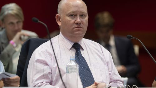 Resilience NSW Shane Fitzsimmons speaking at the Upper House estimates committee at New South Wales State Parliament in Sydney, Wednesday, 6 April 2022.  