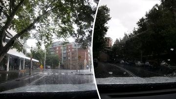 Sydney has been hit by an early afternoon hailstorm