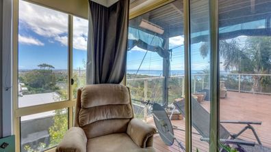Beach house Domain real estate living room view
