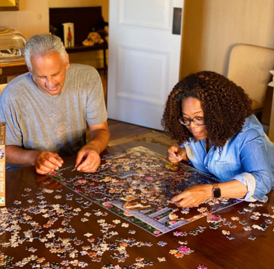 Oprah and husband Stedman Graham in an Instagram photo