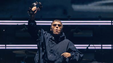 Liam Gallagher on stage in Melbourne.