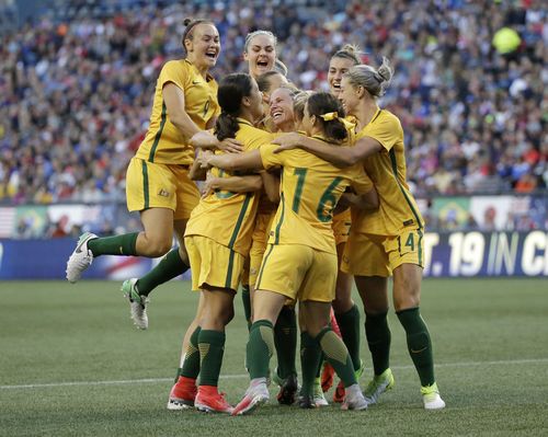 The Matildas came away champions at last year's Tournament of Nations, but the FFA still needs to convince Mary to play for them full-time because she's eligible to also play for the Republic of Ireland. Picture: AAP.