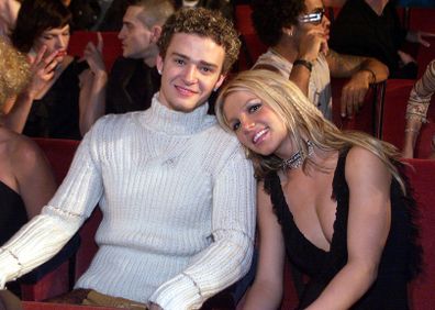 Britney Spears and Justin Timberlake at the 2000 MTV Video Music Awards.