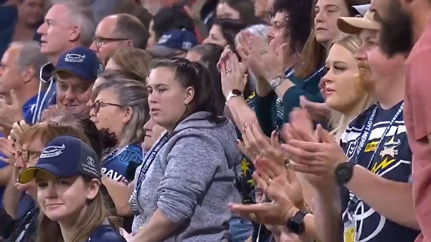 Cowboys fans rise to their feet in stirring Paul Green tribute during Warriors rout