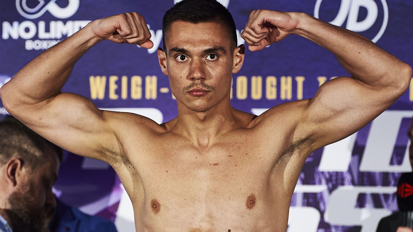 Tim Tszyu vs Dennis Hogan fight official as boxing rivals make weight in Newcastle