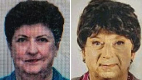 A photo of Graziella Dall'Oglio (left) and the image of her son attempting to impersonate her (right). The son collected 53,000 euros ($94,000) from her pension in the three years she was dead.
