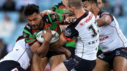 Zane Musgrove playing for the South Sydney Rabbitohs last year.