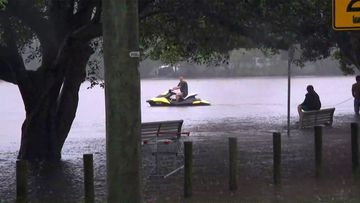 NSW WEATHER update; sydney floods northern beaches jetski
