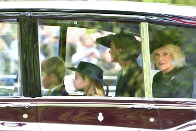Camilla the Queen Consort arrives Queen Elizabeth funeral