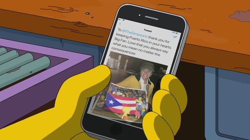'The Simpsons' published the clip on YouTube after message from San Juan Mayor Carmen Yulin Cruz was posted on Twitter. (FOX)