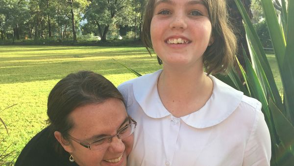 Sandie Docker with daughter Em, 11, is an emerging writer and a very proud mum.