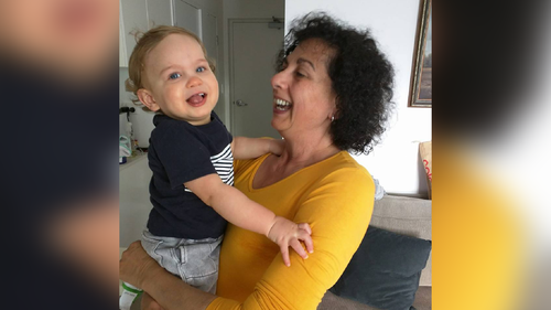 Hane Mathieson with her grandson (9NEWS)
