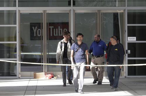 Authorities are searching Aghdam's home and are checking surveillance videos at a gun range near the YouTube building. (AAP)