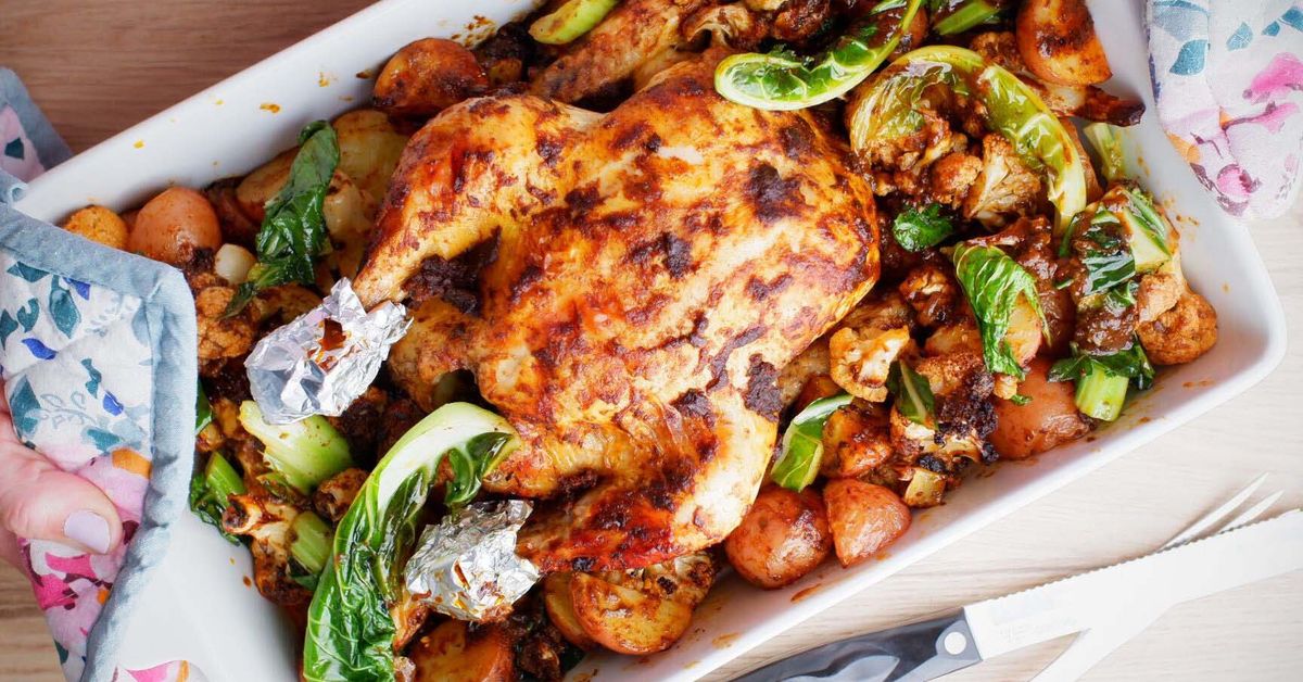 Easy recipes: Jane de Graaff's five-ingredient whole roasted butter chicken and veggies recipe - 9Ki